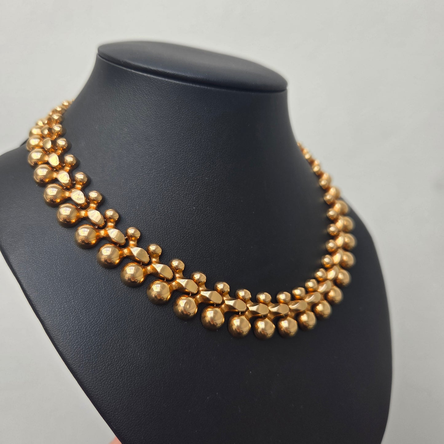Vintage 18ct Yellow Gold Woven Fancy Link Necklace