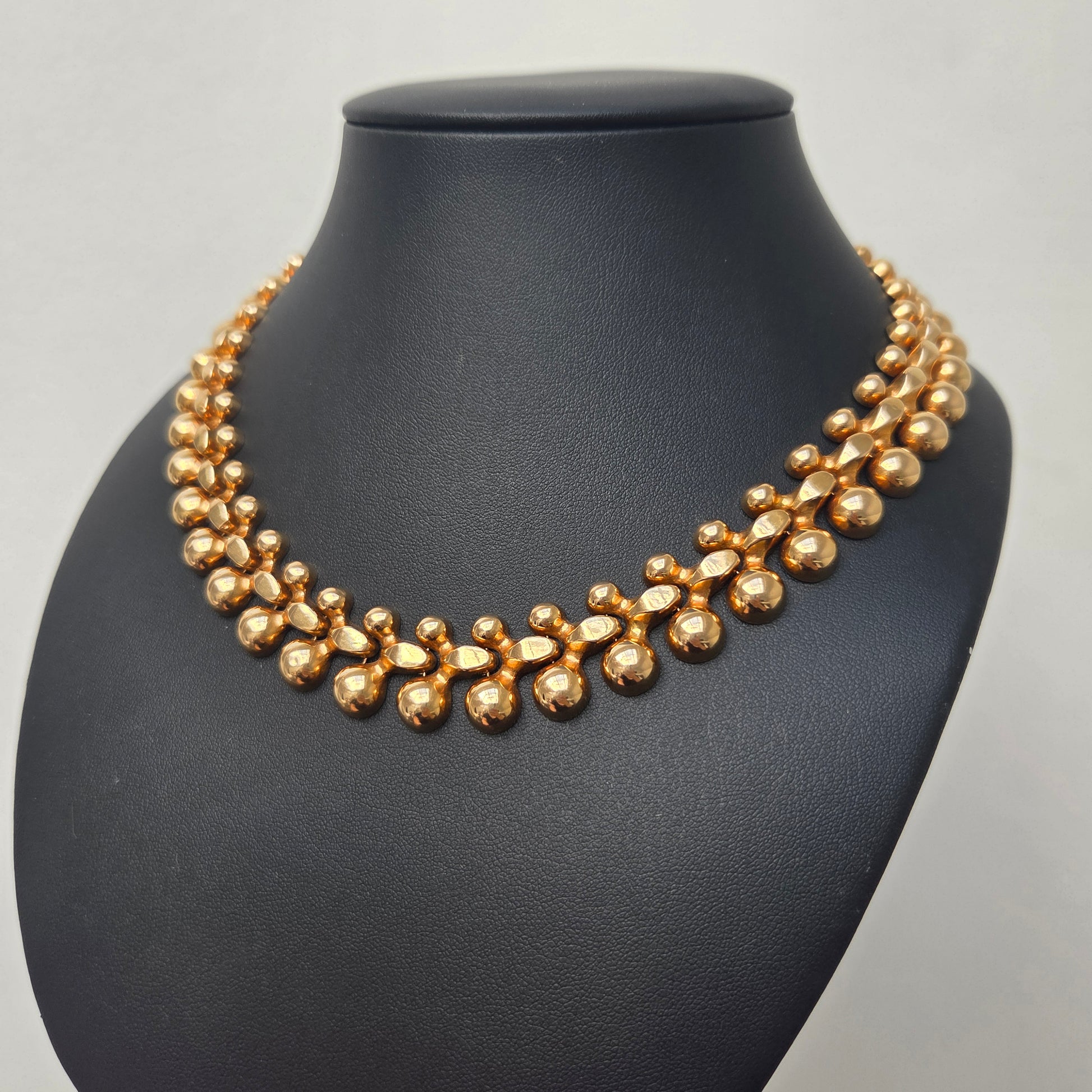 Vintage 18ct Yellow Gold Woven Fancy Link Necklace