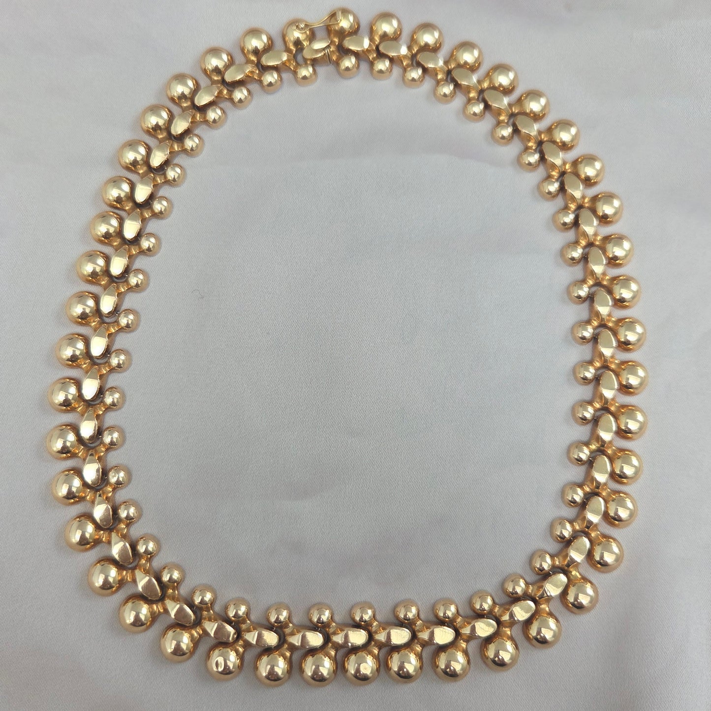 Vintage 18ct Yellow Gold Woven Fancy Link Necklace