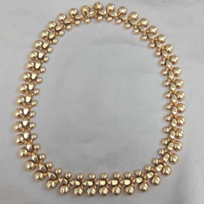 Vintage 18ct Yellow Gold Woven Fancy Link Necklace