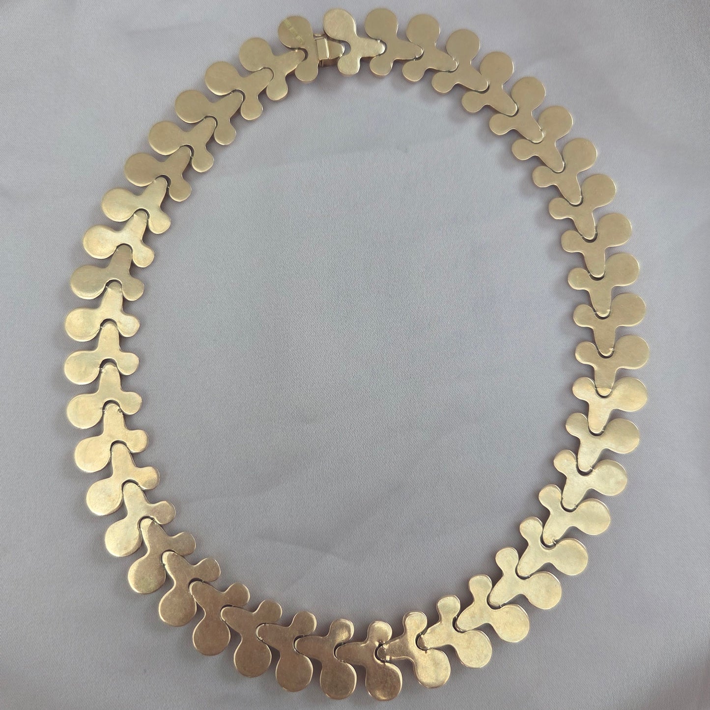 Vintage 18ct Yellow Gold Woven Fancy Link Necklace