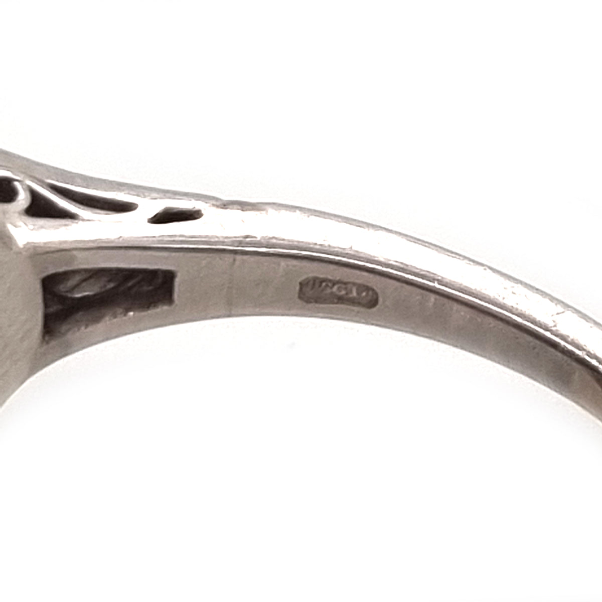 Art Deco French Diamond and Sapphire Target Cluster Ring in Platinum