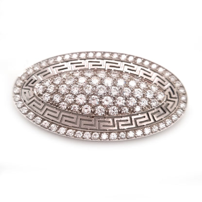 Art Deco Diamond Oval Brooch