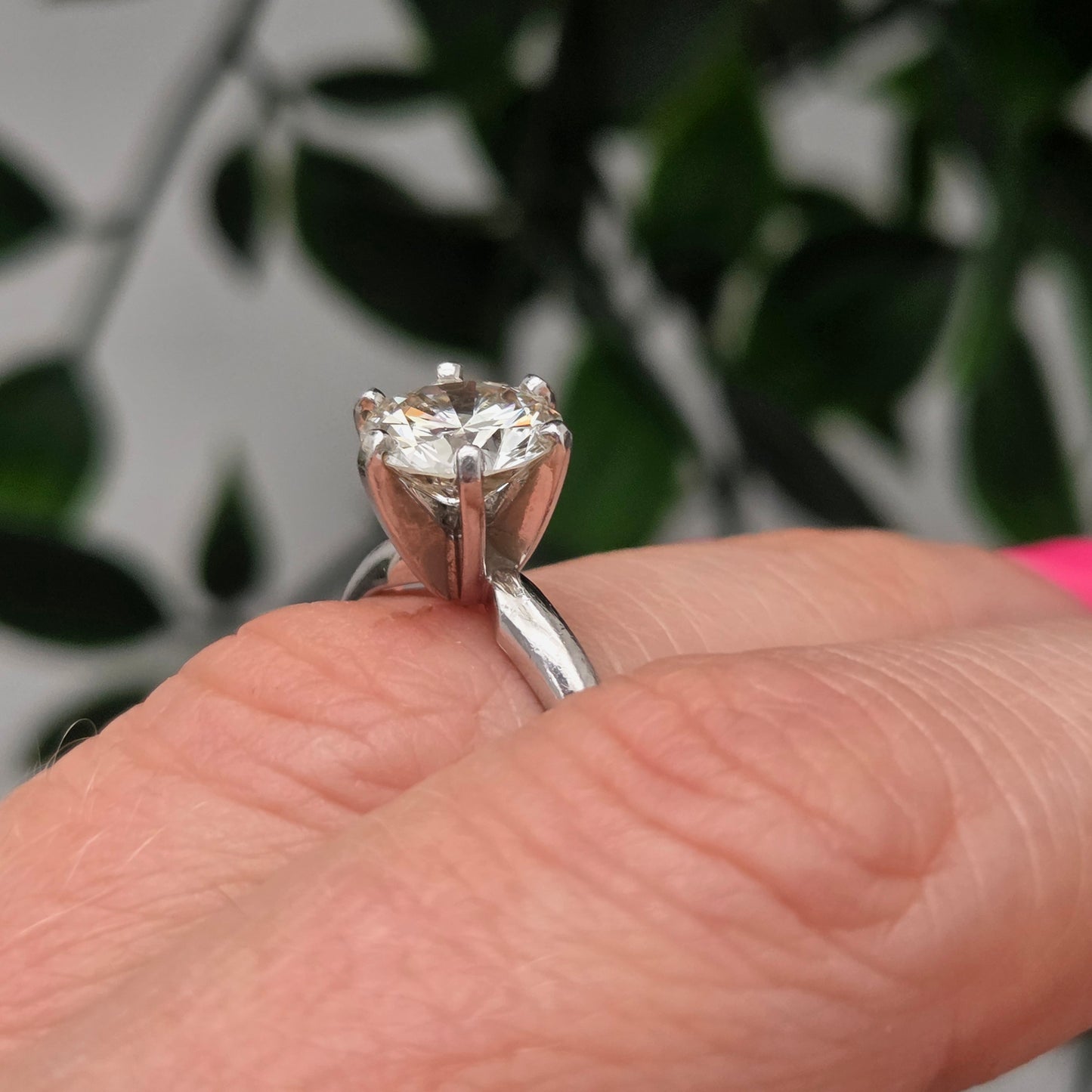 GIA Certified Single Stone 1.60ct Diamond Solitaire Engagement Ring in Platinum