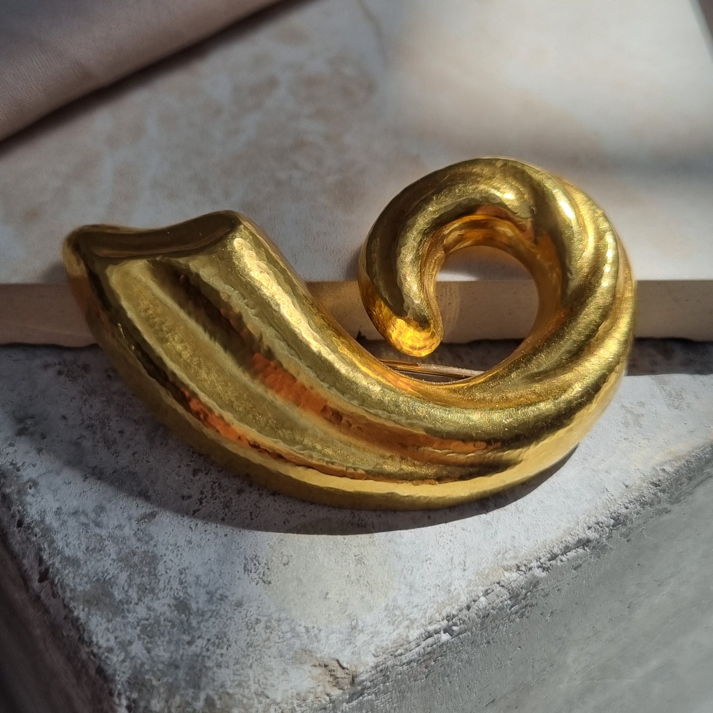 Vintage Lalaounis Gold Brooch, Circa 1980