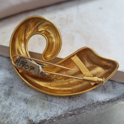 Vintage Lalaounis Gold Brooch, Circa 1980
