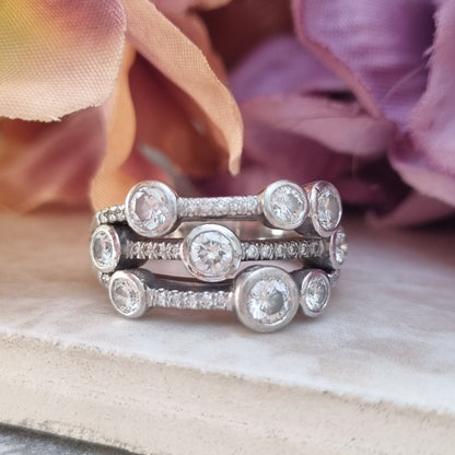 Pre Owned Boodles Waterfall Diamond Ring Classic Platinum