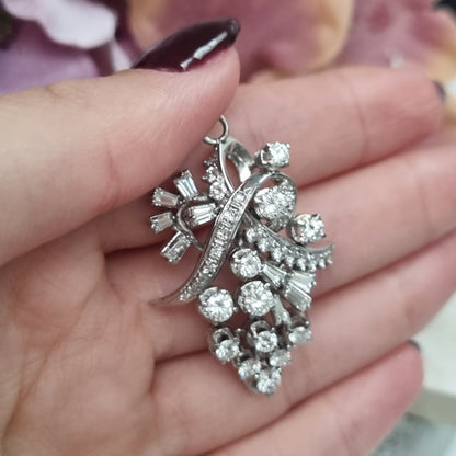 Diamond Spray Pendant, 3 carat total
