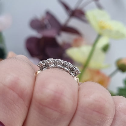 Antique Edwardian Old Diamond Five Stone Ring, 1.75 carats