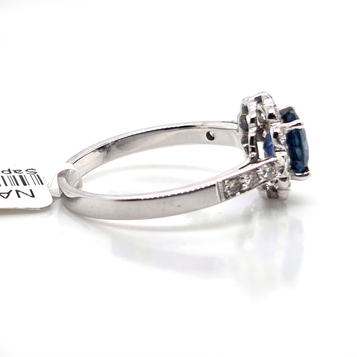 1.65ct Sapphire and Diamond Floral Cluster Engagement Ring