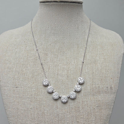 Diamond 3.07ct Diamond Cluster Necklace