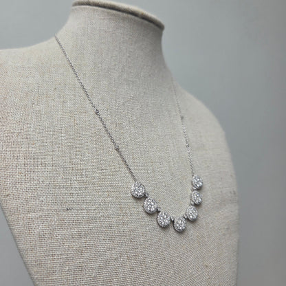 Diamond 3.07ct Diamond Cluster Necklace