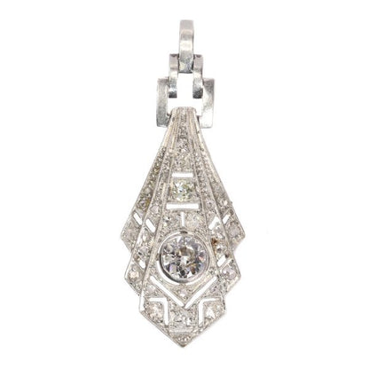 Antique Art Deco Old European Cut Diamond Pendant