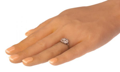 French platinum Art Deco Diamond Dress Ring