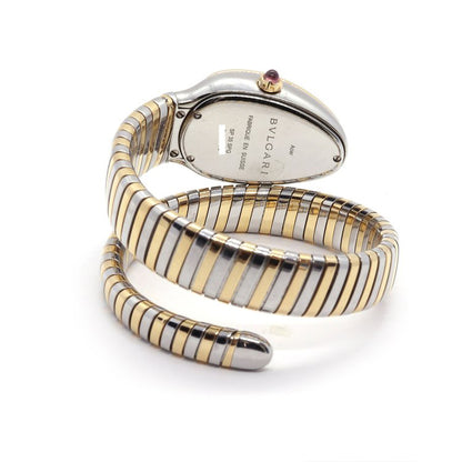 Bulgari Serpenti Tubogas Steel and Rose Gold Diamond Set Watch