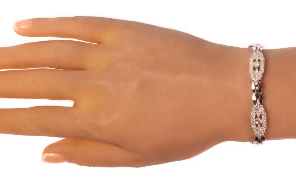 Vintage Fifties 4.65ct Diamond Platinum and 18ct White Gold Bracelet