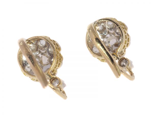 Antique French Belle Epoque diamond earrings