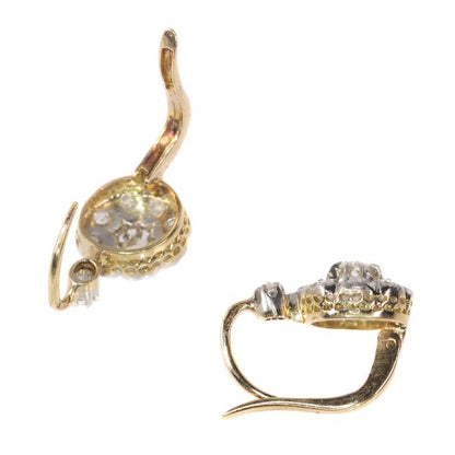 Antique French Belle Epoque diamond earrings