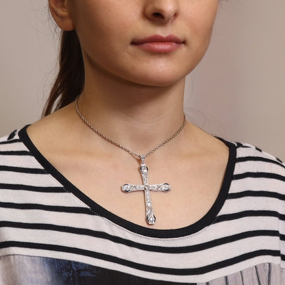 large cross diamond sapphire