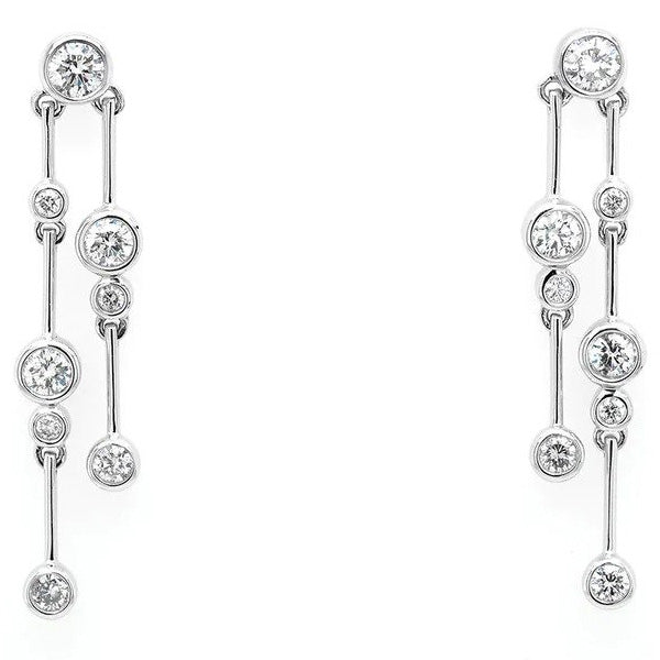 Contemporary Diamond Drop Earrings