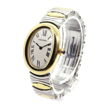 Cartier Baignoire 18ct Yellow Gold and Steel Quartz Watch