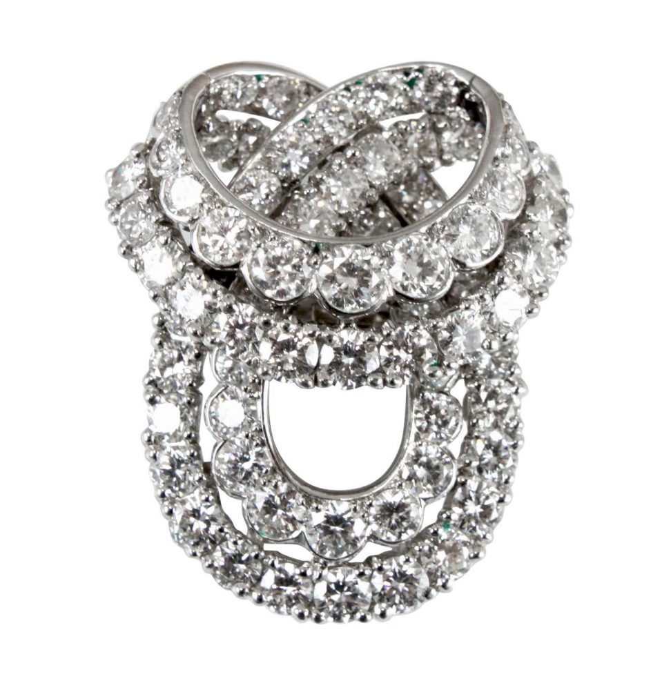 Vintage Cartier 4ct Diamond Brooch with Provenance
