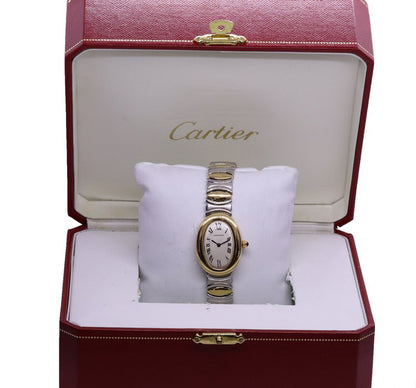 Cartier Baignoire 18ct Yellow Gold and Steel Small Model 8057910 Quartz Watch