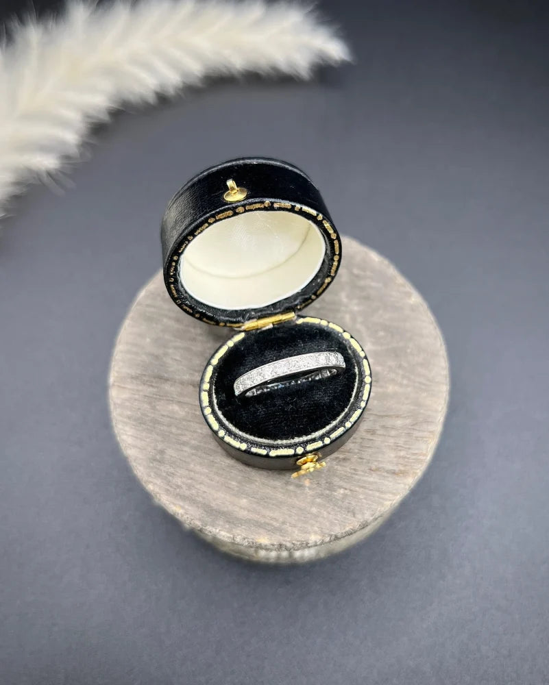 Antique Diamond Full Eternity Ring In Platinum