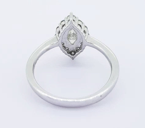 Diamond Marquise Cluster Ring, 0.99 carat total, in 18ct white gold