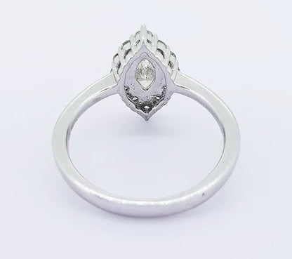 Diamond Marquise Cluster Ring, 0.99 carat total, in 18ct white gold