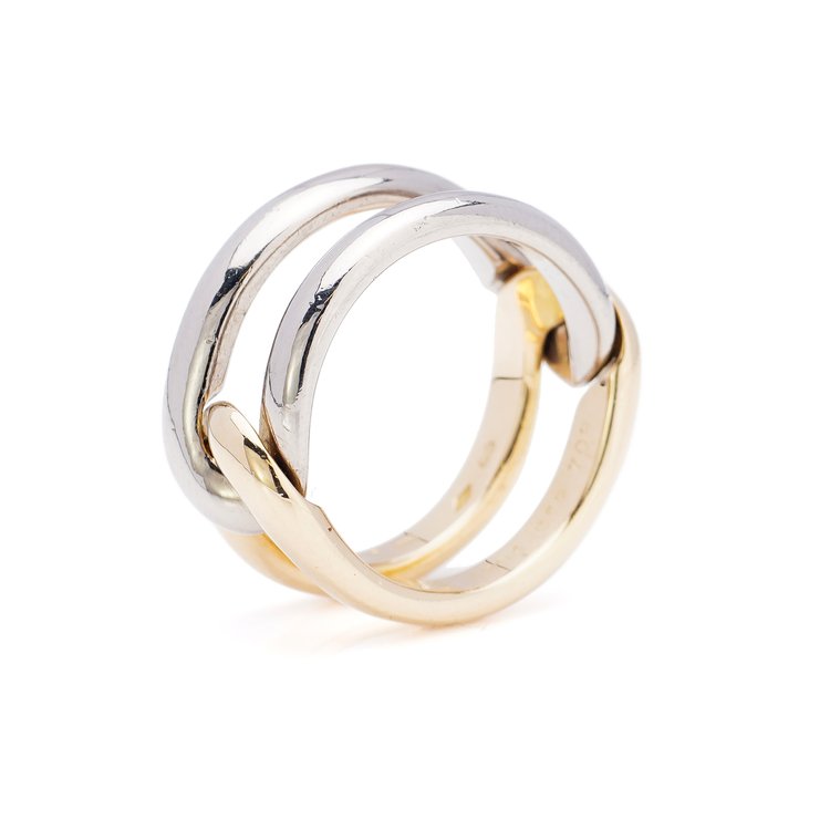 Vintage Cartier Bi Colour 18ct Gold Ring