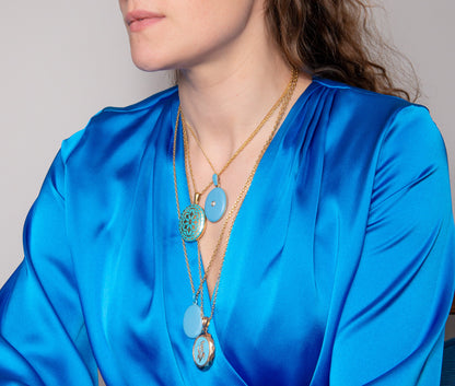 Late 19th Century 14ct Gold Locket with Enamel & Pearls