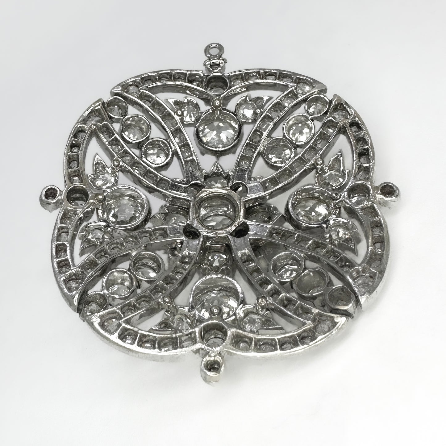 Antique Victorian 16ct Diamond Maltese Cross Design Pendant