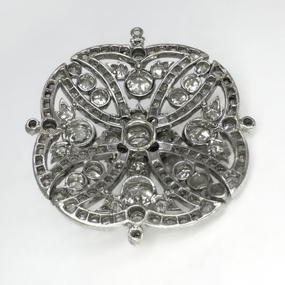 Antique Victorian 16ct Diamond Maltese Cross Design Pendant