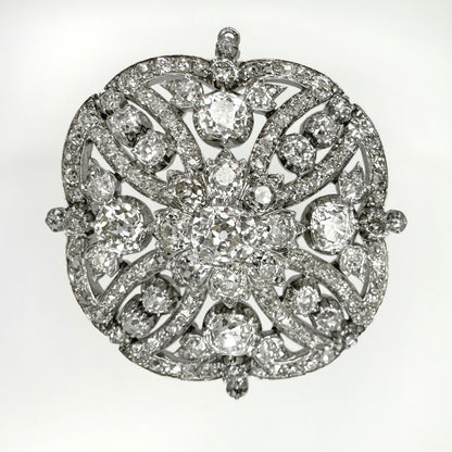 Antique Victorian 16ct Diamond Maltese Cross Design Pendant