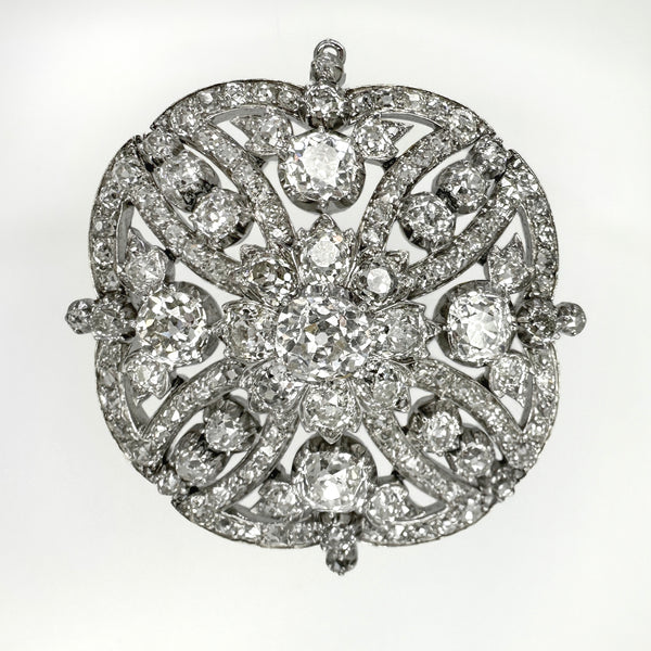 Antique Victorian 16ct Diamond Maltese Cross Design Pendant