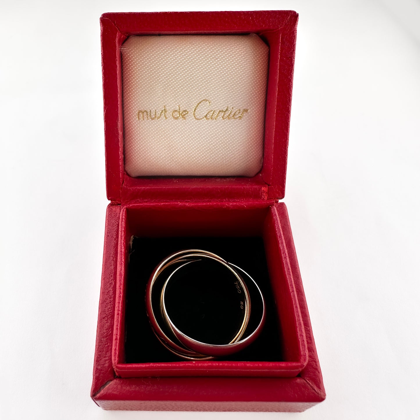 Pre Owned Cartier Les Must de Cartier Trinity Tri Gold Ring