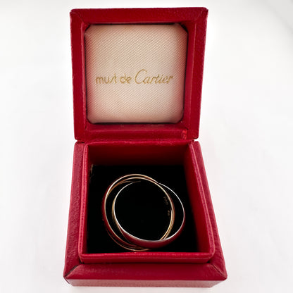 Pre Owned Cartier Les Must de Cartier Trinity Tri Gold Ring