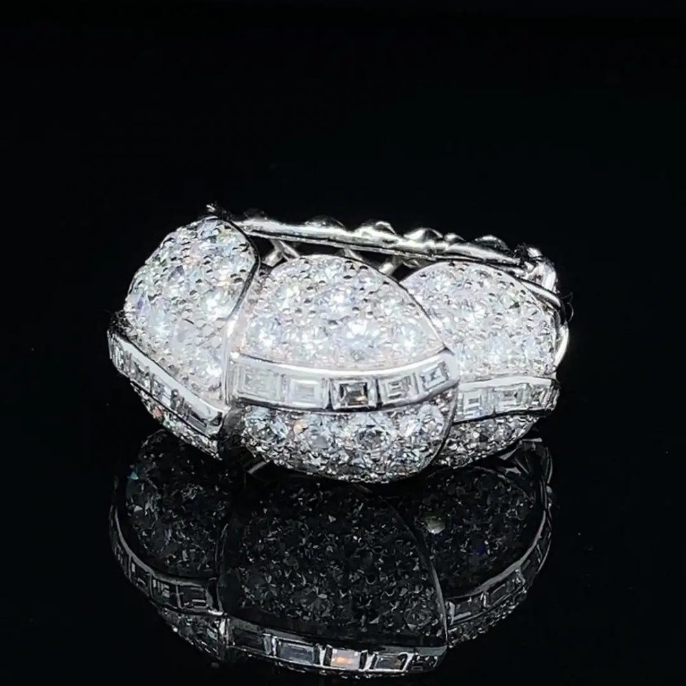 Vintage Cartier 1940s Retro 4ct Diamond Ring