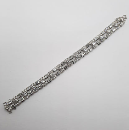 Art Deco 12ct Diamond Bracelet in Platinum
