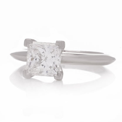 Tiffany and Co 1.19ct Princess Diamond Solitaire Engagement Ring in Platinum