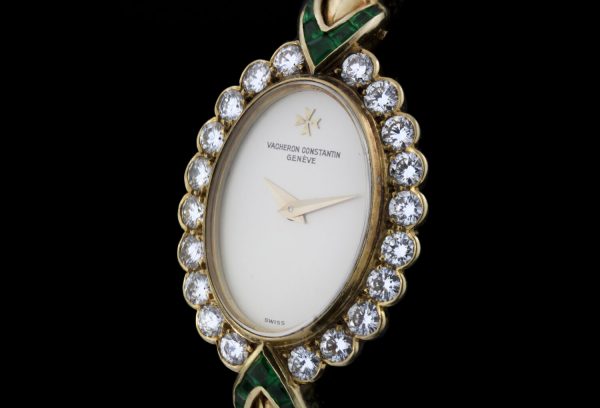 Vacheron Constantin 18ct Yellow Gold Watch with Diamonds and Emeralds