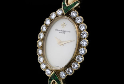 Vacheron Constantin 18ct Yellow Gold Watch with Diamonds and Emeralds