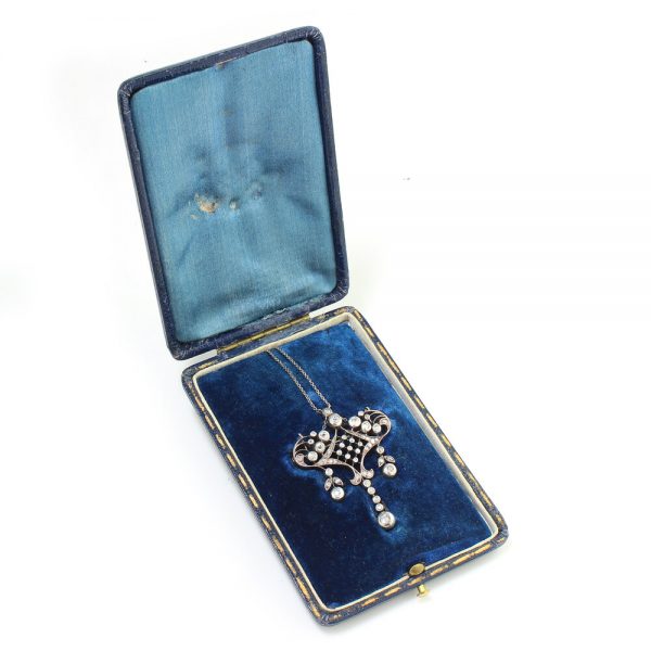 Antique Edwardian Old Cut Diamond Necklace, 1.70 carats