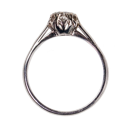 Platinum Old European Cut Diamond Solitaire Ring, 0.60 Carat