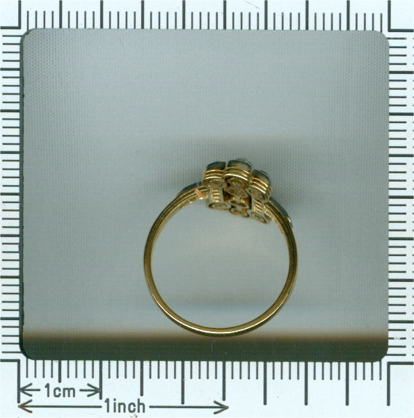 Antique Art Deco Old Brilliant Cut Diamond Ring