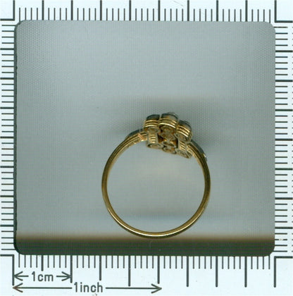 Antique Art Deco Old Brilliant Cut Diamond Ring