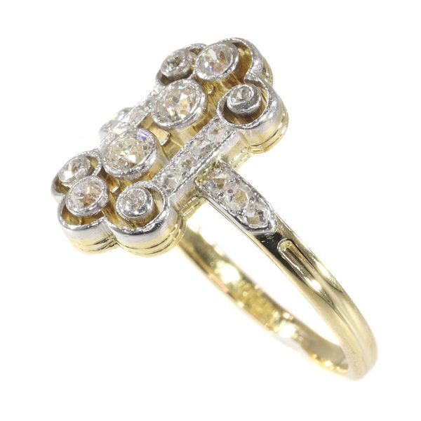 Antique Art Deco Old Brilliant Cut Diamond Ring
