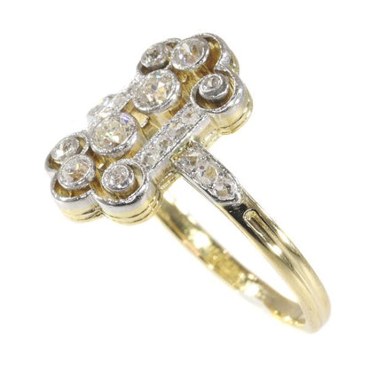 Antique Art Deco Old Brilliant Cut Diamond Ring