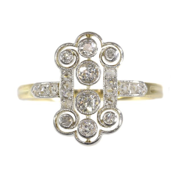 Antique Art Deco Old Brilliant Cut Diamond Ring